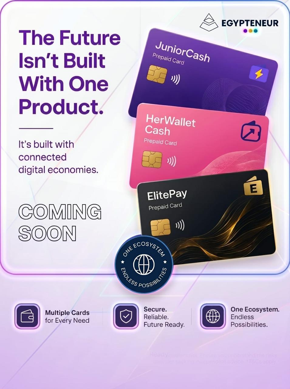 Egypteneur connected prepaid cards ecosystem poster