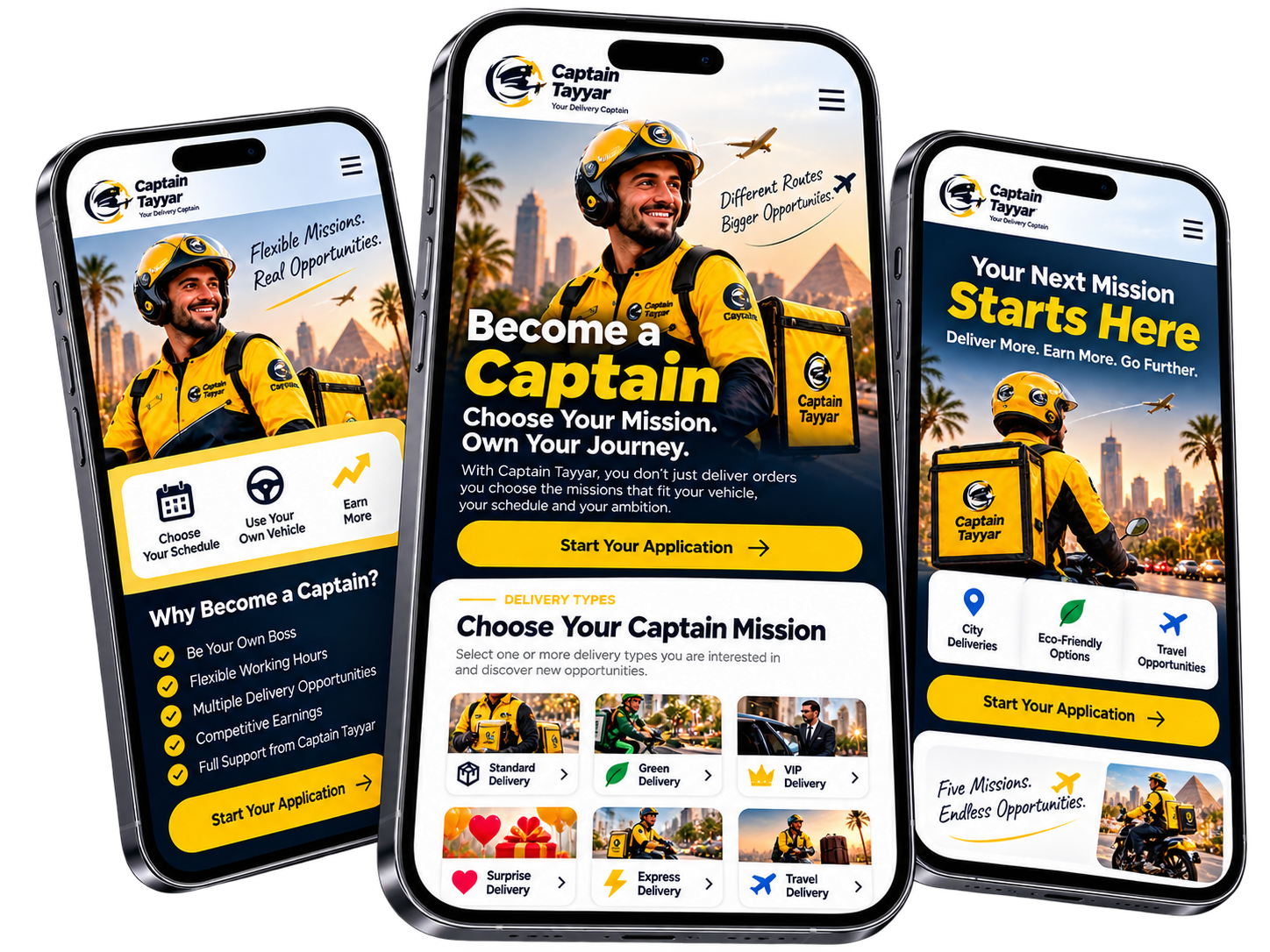 Captain Tayyar mobile app English preview